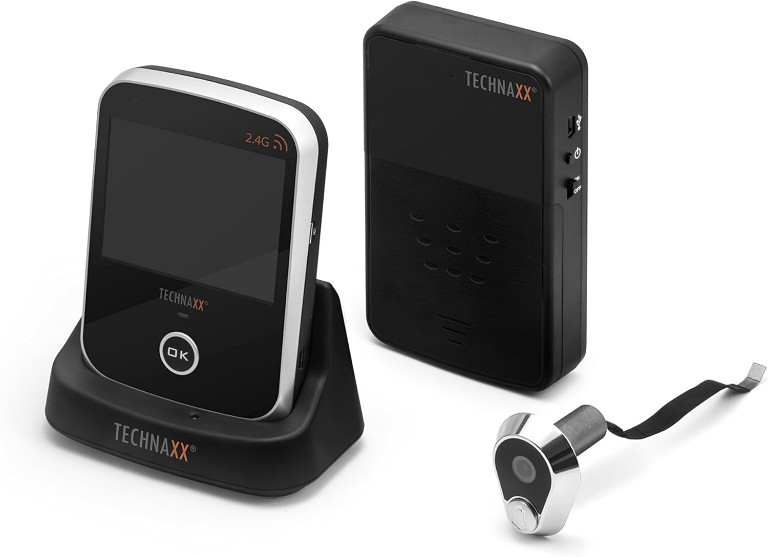 technaxx 4648 tx-75 数字无线门镜,内置摄像头和3.